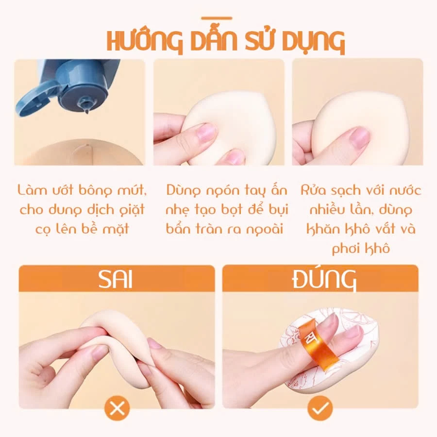Mút tán nền mềm mại RT Real Techniques Marshmallow White Miracle Complexion 01890   TESTESTE
