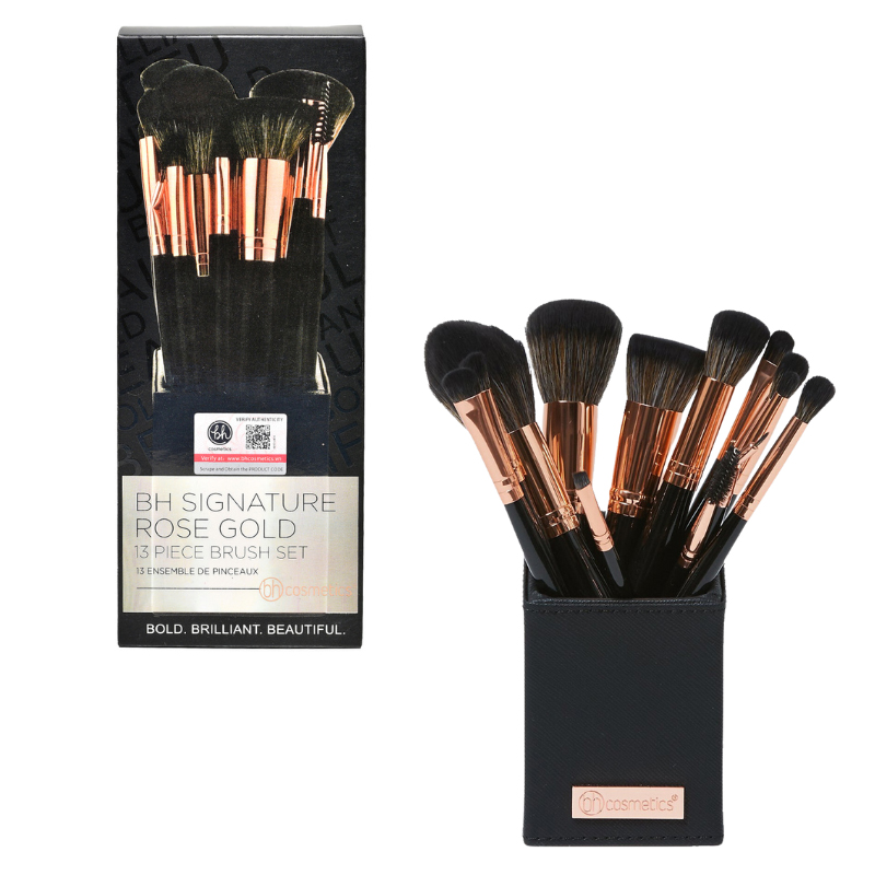 Bộ Cọ Trang Điểm 13 Cây BH COSMETICS Signature Rose Gold BHBO12