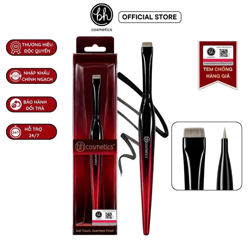Cọ Tém Mày - Cọ Kẻ Liner Đầu Ngang Mảnh BH Cosmetics Flat Definer Brush BH025