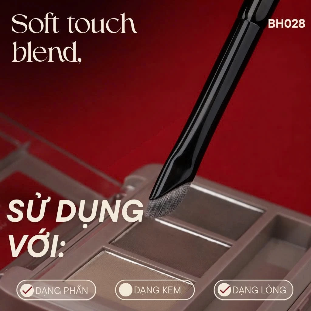 Cọ Trang Điểm Vẽ Bọng Mắt -Tém Mày-Kẻ Mắt Bh Cosmetics Large Angled Liner Brush BH028