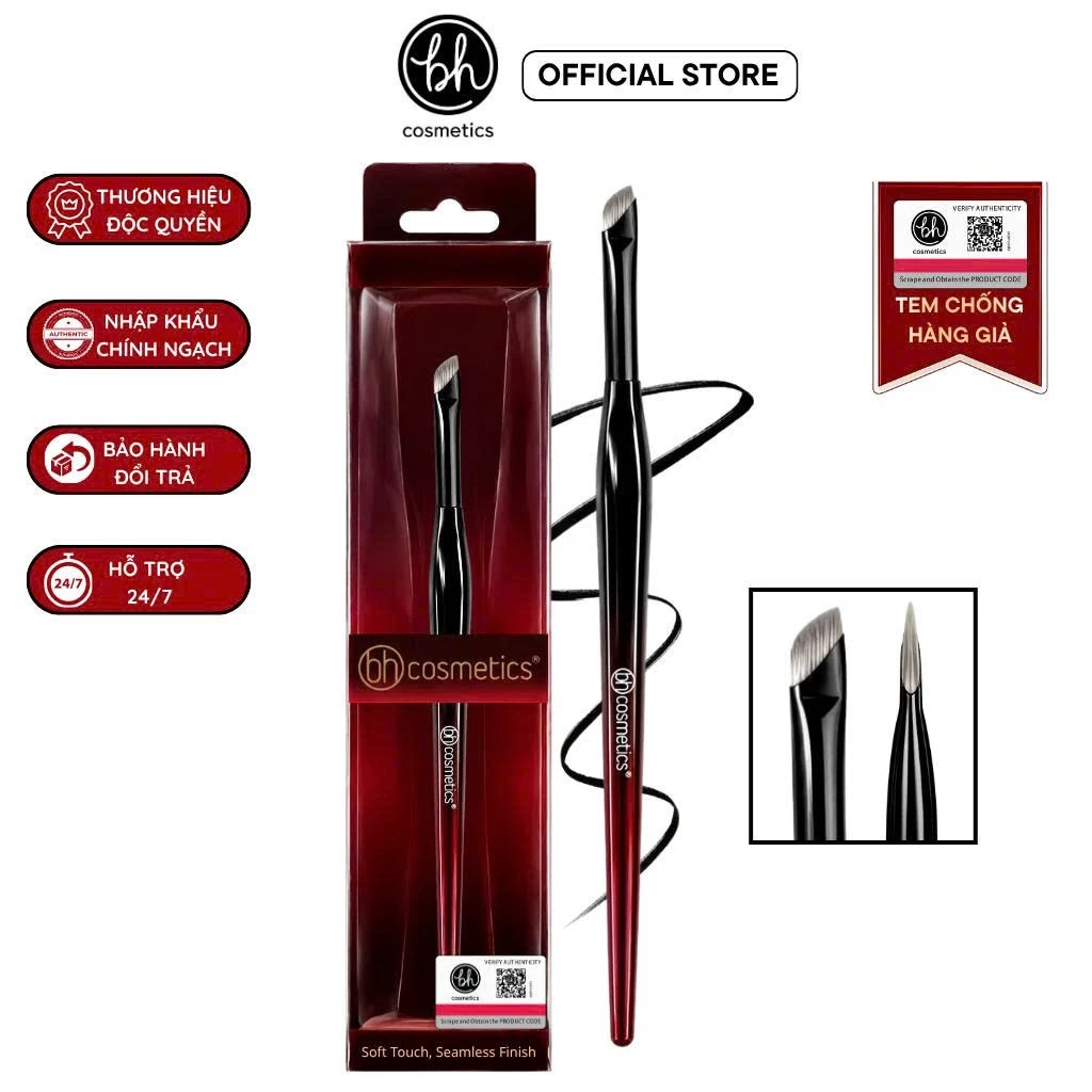 Cọ Tém / EyeLiner xéo để tém mày /kẻ mày /kẻ mắt cực mảnh và dễ dàng mới về BH COSMETICS Small Angled Liner Brush BH031