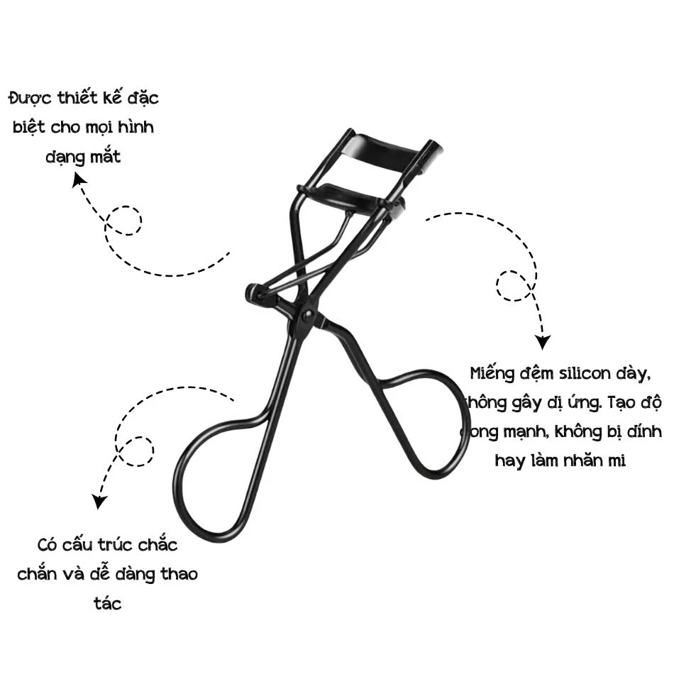 Kẹp bấm mi cao cấp MAGA Classic Eyelash Curler bấm cong mi và giữ nếp BM003